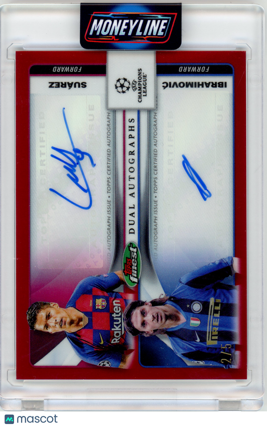 2024 Finest UCL & UEL Luis Suarez / Zlatan Ibrahimovic #FDA-SI Red Refractor Dual Auto /5