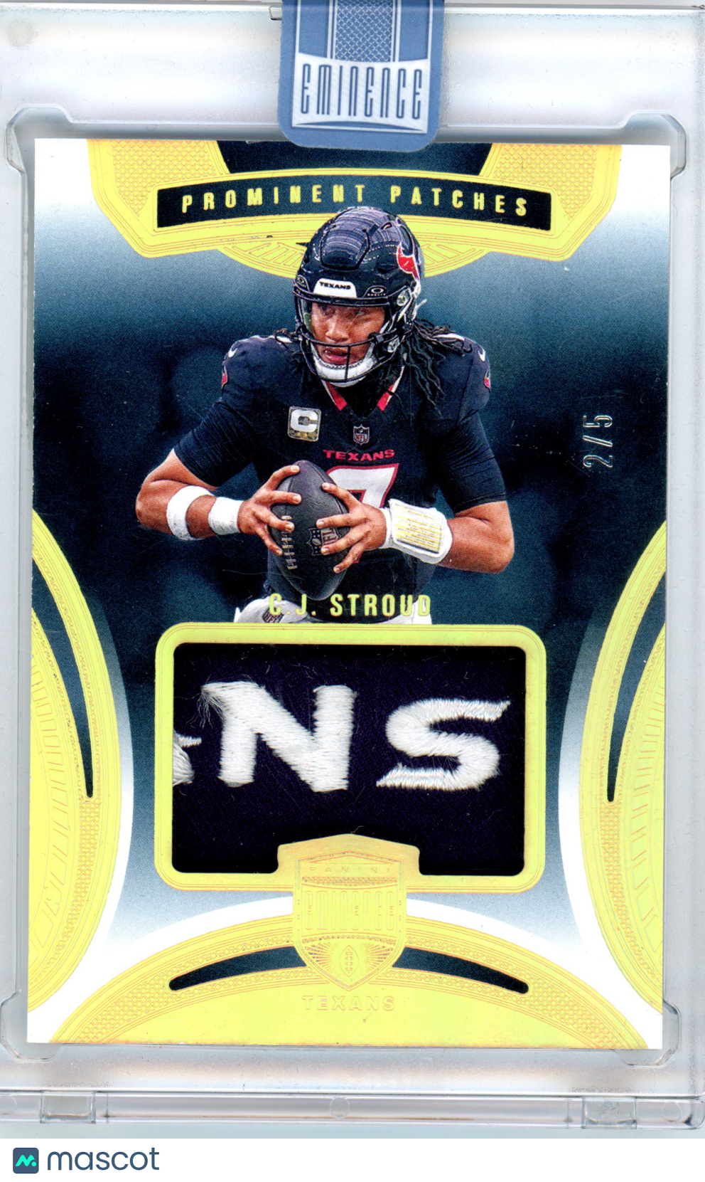 2024 CJ Stroud Panini Eminence Prominent Patches 2/5 #PP-CSD