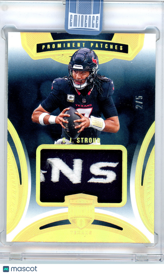 2024 CJ Stroud Panini Eminence Prominent Patches 2/5 #PP-CSD
