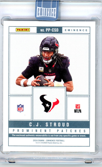 2024 CJ Stroud Panini Eminence Prominent Patches 2/5 #PP-CSD