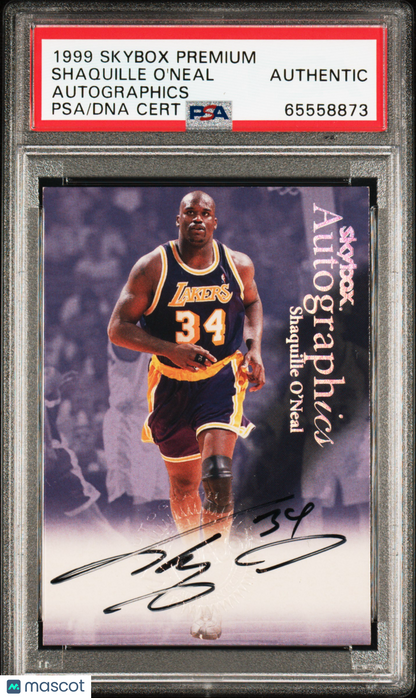 Shaquille O'Neal Skybox 1999 Skybox Premium Autographics PSA A Auto A